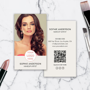 Makeup Artist Custom Logo Photo Business Card