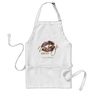 Makeup Artist - Dark Rose GoldGlitter Lips Standard Apron