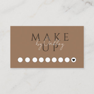 Makeup Artist Dark Terracotta QR Code Loyalty Card