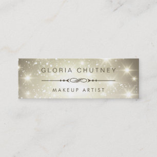 Makeup Artist - Dazzle Sparkling Bokeh Glitter Mini Business Card