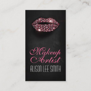 Makeup Artist/Diamonds Sparkle Lips Business Card
