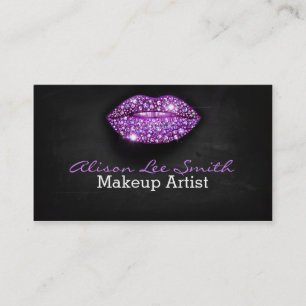 Makeup Artist/Diamonds Sparkle Lips Business Card