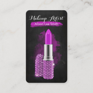 Makeup Artist/Diamonds Sparkle Lipstick Business Card