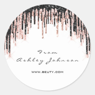 Makeup Artist Drips Web Thank Bride 16th Classic Round Sticker