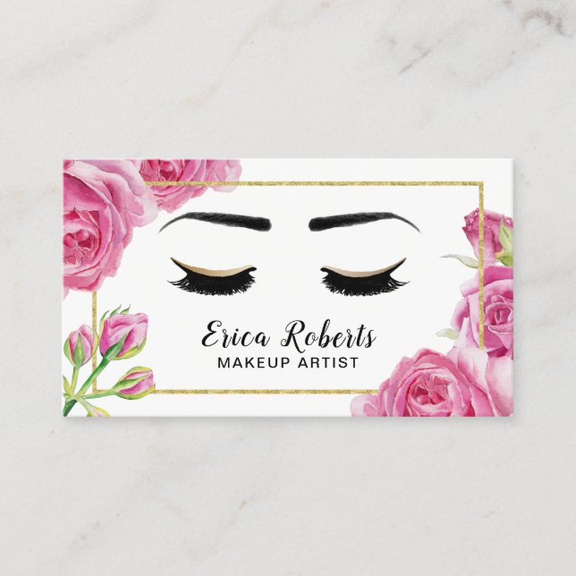 Makeup Artist Elegant Floral Salon Appointment (Front)