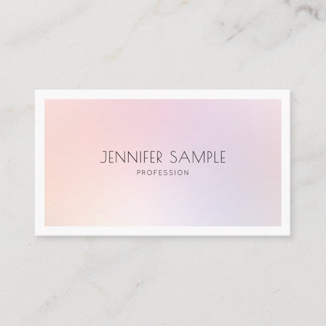 Makeup Artist Elegant Professional Modern Plain Business Card (Front)
