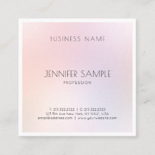 Makeup Artist Elegant Professional Modern Plain Square Business Card