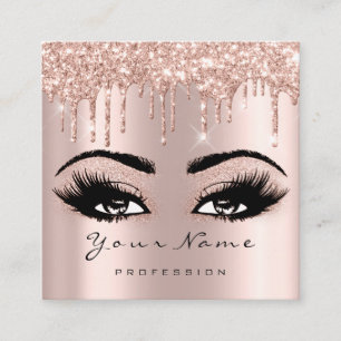 Makeup Artist Event Brows Glitter Eyelash Square Business Card