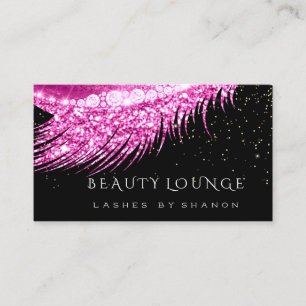 Makeup Artist Event Lash Stylist Pink Black Spark Appointment Card