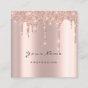 Makeup Artist Event Planner Glitter Sparkly Square Business Card