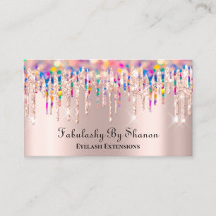 Makeup Artist Event Planner Glitter Unicorn Drips Business Card