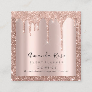Makeup Artist Event Planner Rose Lashes Drips Appointment Card