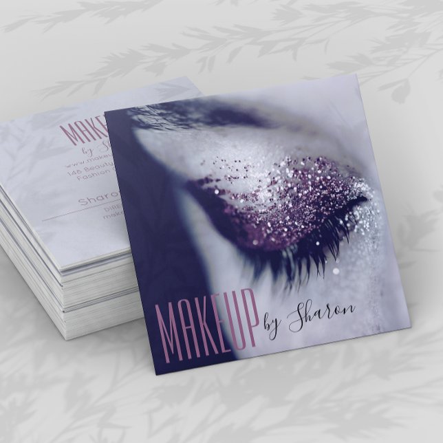 Makeup Artist Eye Grey Business Card (Creator Uploaded)