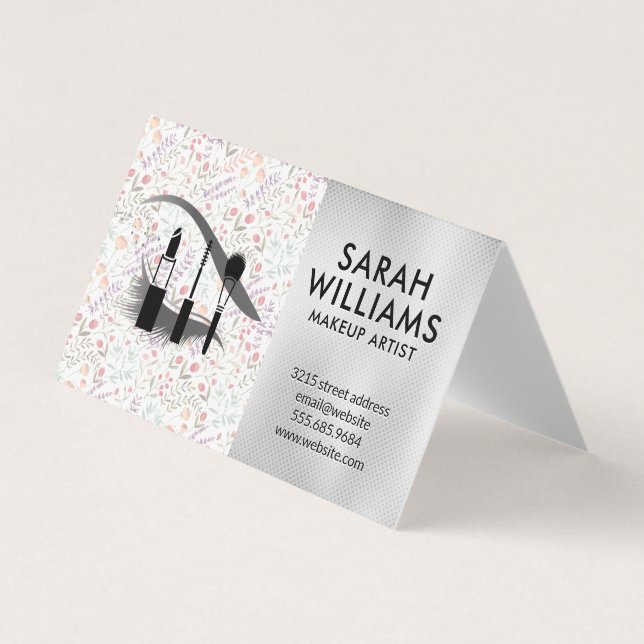 Makeup Artist | Eye Lashes | Flowers in Bloom Business Card (Front)