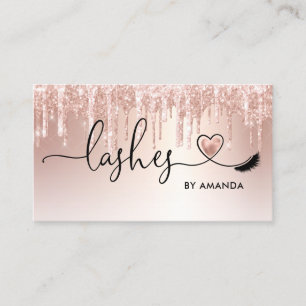 Makeup Artist Eyebrow Eyes Lashes Heart Business Card