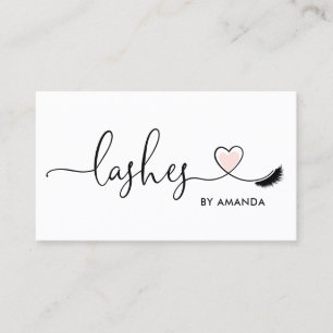 Makeup Artist Eyebrow Eyes Lashes Heart Business Card