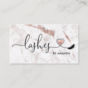 Makeup Artist Eyebrow Eyes Lashes Heart Business Card