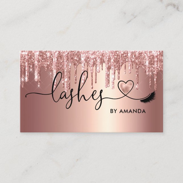 Makeup Artist Eyebrow Eyes Lashes Heart Business Card (Front)