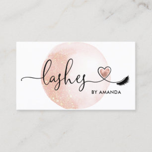 Makeup Artist Eyebrow Eyes Lashes Heart Business Card
