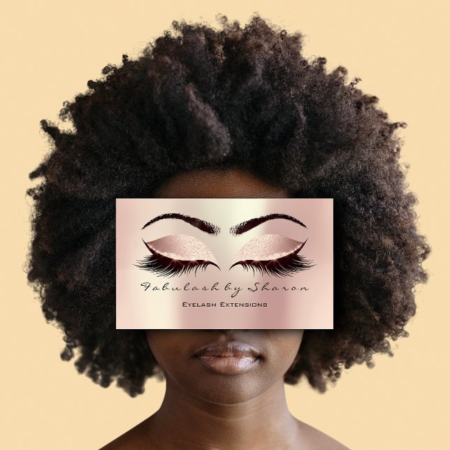 Makeup Artist Eyebrow Lashes Blush Glitter Blush Business Card (Makeup Artist Eyebrow Lashes Blush Glitter Blush Business Card)