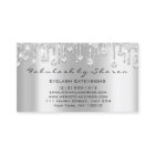 Makeup Artist Eyelash Diamond Drips Silver Glitter