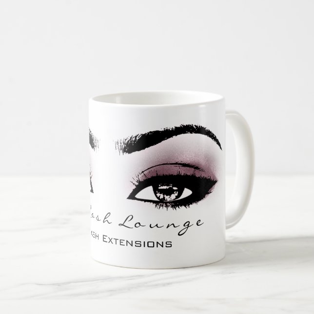 Makeup Artist Eyelash Extension Aubergine Eye Coffee Mug (Front Right)