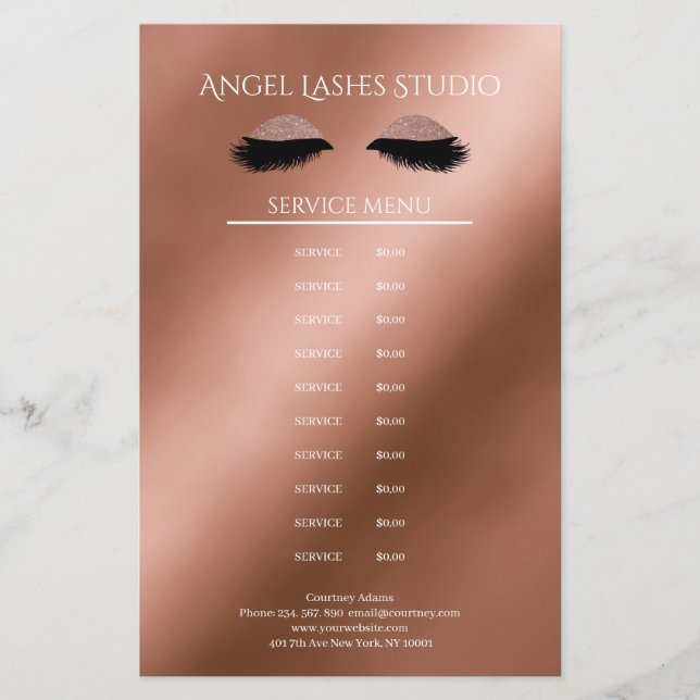 Makeup Artist Eyelash Extensions Flyer (Front)