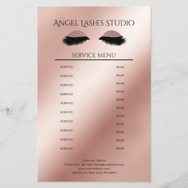 Makeup Artist Eyelash Extensions Flyer (Front)