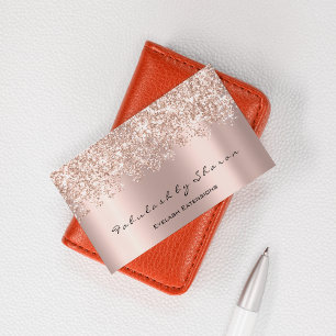 Makeup Artist Eyelash Mink Lashes Confetti Rose Business Card