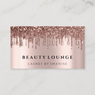 Makeup Artist Eyelash Rose Drips Hair Nails Appointment Card