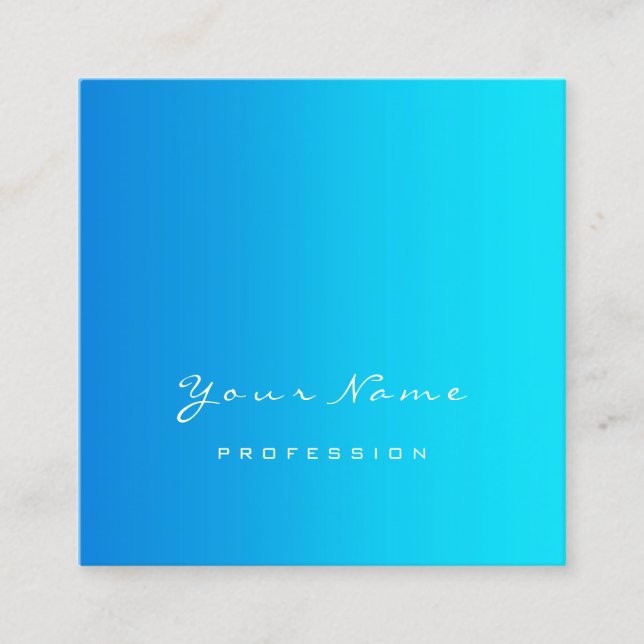 Makeup Artist Eyelashes Glitter Blue Ocean Square Business Card (Front)