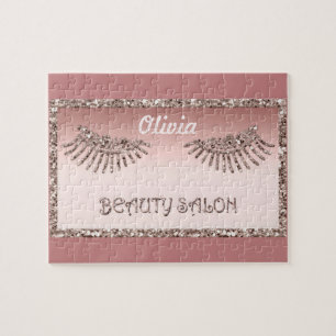 Makeup Artist Eyes Lashes Glitter Drips Spark Beau Jigsaw Puzzle