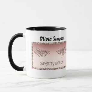 Makeup Artist Eyes Lashes Glitter Drips Spark Beau Mug