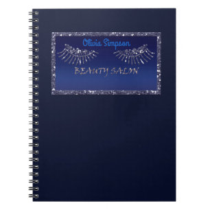 Makeup Artist Eyes Lashes Glitter Drips Spark Beau Notebook