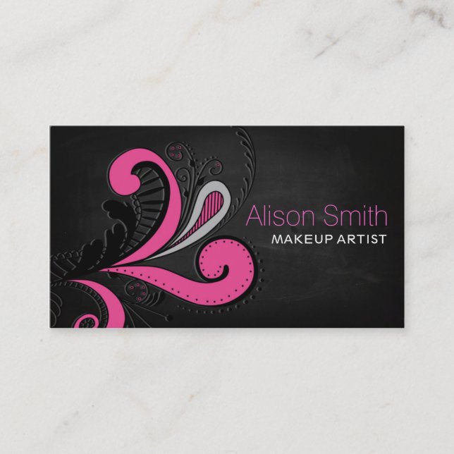 Makeup Artist / Face Paint & Fantasy Makeup Business Card (Front)