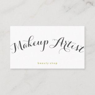 Makeup Artist Fancy Font Minimalist Business Card