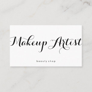 Makeup Artist Fancy Font Minimalist Business Card