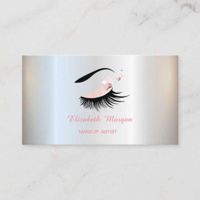 Makeup Artist, Faux Lashes Business Card (Front)