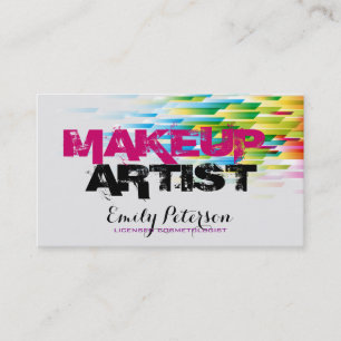 Makeup Artist Geometric Shapes Colour Burst Busine Business Card