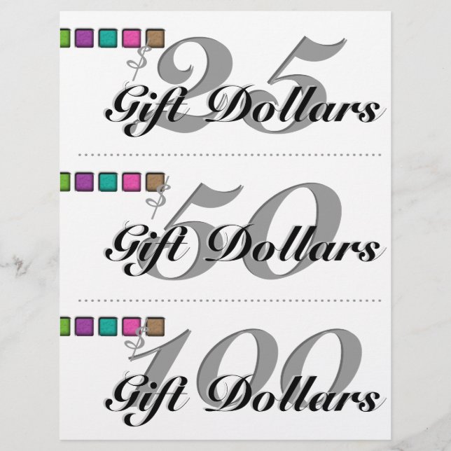 Makeup Artist Gift Certificates Palette Colourful (Front)