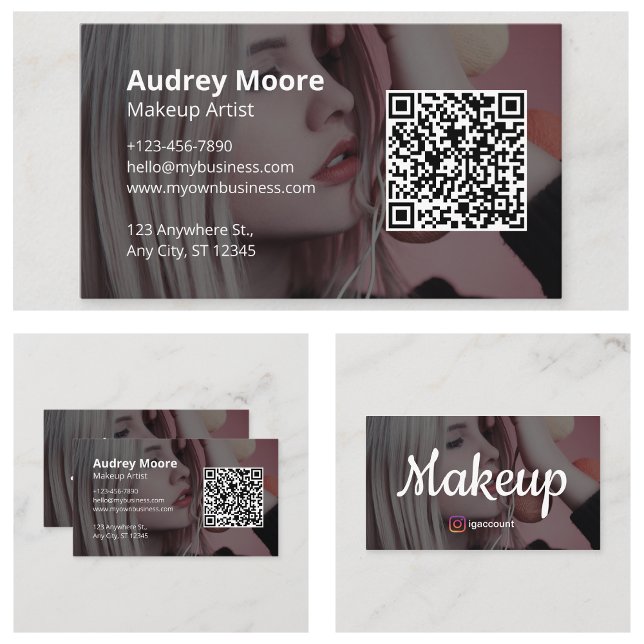 Makeup Artist Girly Design Business Card (Makeup Artist Girly Design Business Card
)