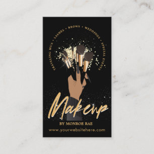 Makeup Artist Glam MUA Beauty Salon Logo Business  Business Card
