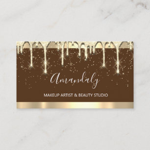Makeup Artist Glitter 3dEffect Drips Confetti Lux Business Card