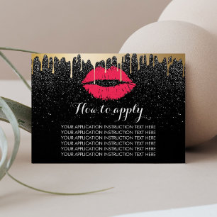 Makeup Artist Gold Drips Application Instructions