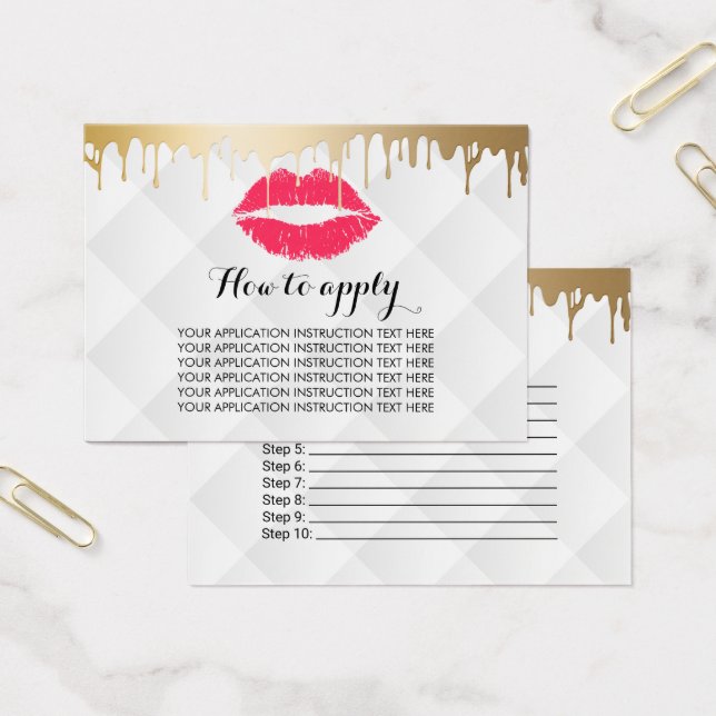 Makeup Artist Gold Drips Application Instructions (Office)