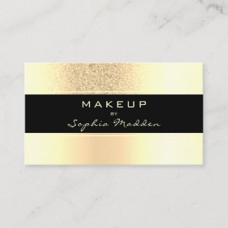 Makeup Artist Gold Ombre Trendy Glitter Business Card