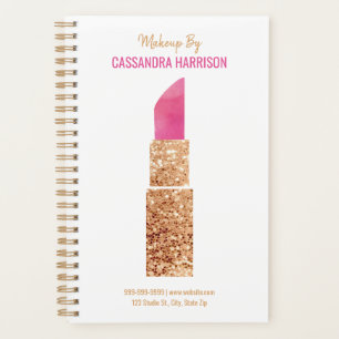Makeup Artist Gold Sequin Watercolor Beauty Salon Planner