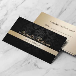 Makeup Artist Gold Striped Damask Appointment