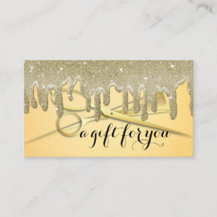 Makeup Artist Hair Salon Glitter Gift Card