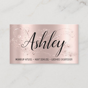 Makeup Artist Hair Salon Lash  Event Blogger Rose Business Card